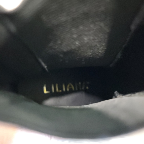 Liliana Black Chunky Platform Pull-On Bootie Women Size 7.5 Goth Club Festival - Picture 9 of 11